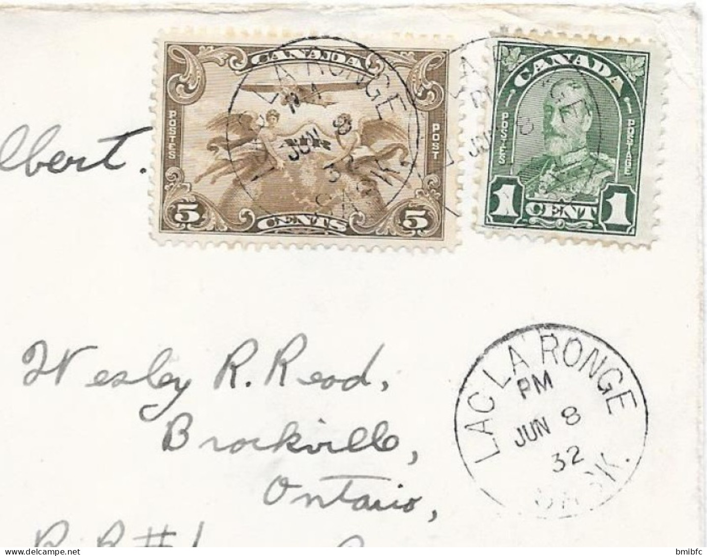 CANADA AIR MAIL - FIRST OFFICIAL FLIGHT - LAC LA RONGE - PRINCE ALBERT -    8 JUIN 32 - Briefe U. Dokumente