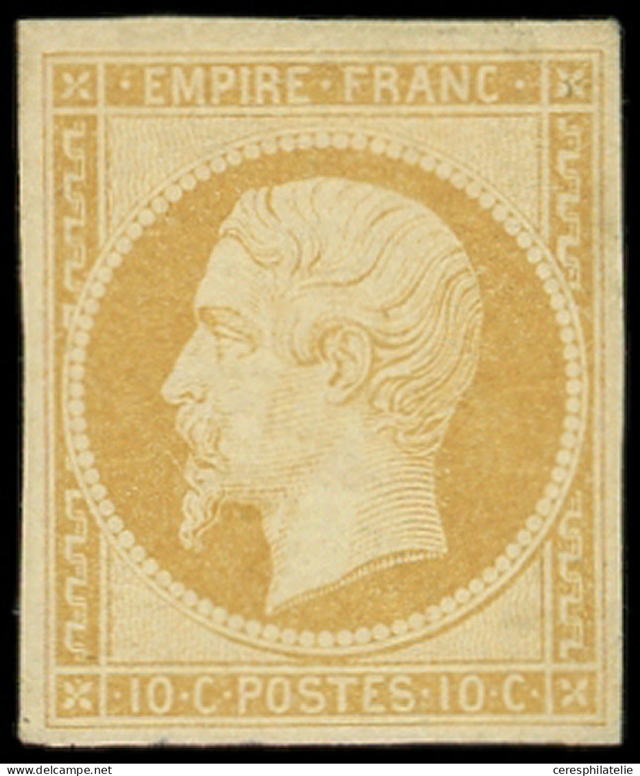 * EMPIRE NON DENTELE - 13Aa 10c. Jaune-citron, T I, Très Frais, TB - 1853-1860 Napoleone III