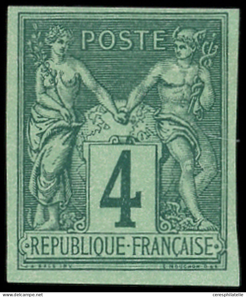 (*) TYPE SAGE - Granet 63b : 4c. Vert Foncé Sur Vert, TB - 1876-1898 Sage (Tipo II)