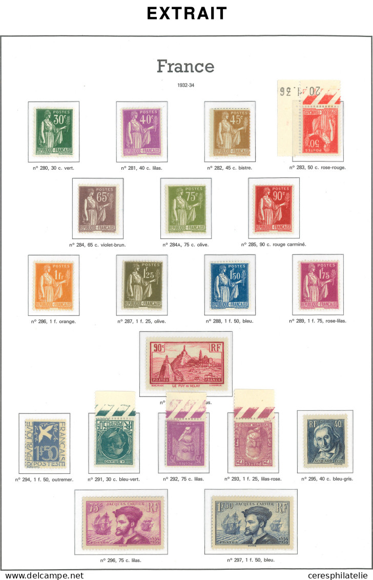 Collection de France Postes 1849/1948 en album Yvert, neuf ou obl. jusqu'en 1900, états divers mais avec par ex N°5, 18,