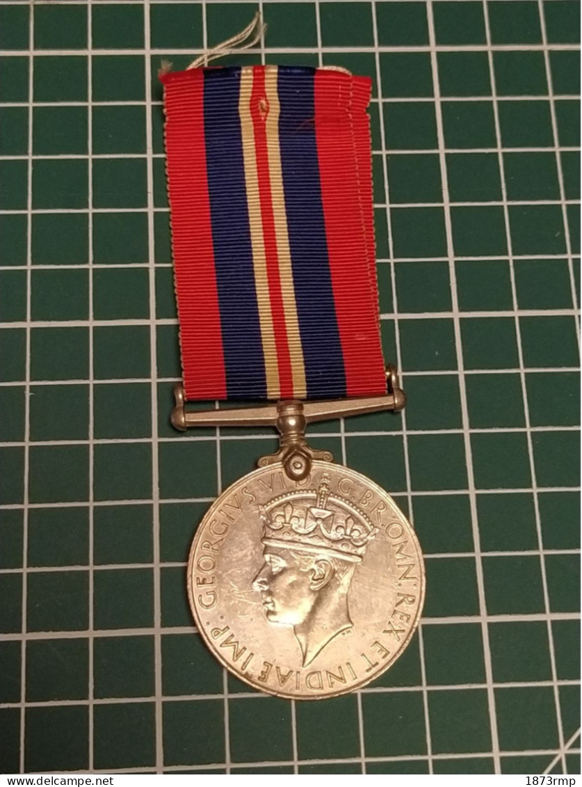 MEDAILLE DE LA GUERRE BRITANNIQUE 1939.1945, GRANDE BRETAGNE, ANGLETERRE WW2 - United Kingdom