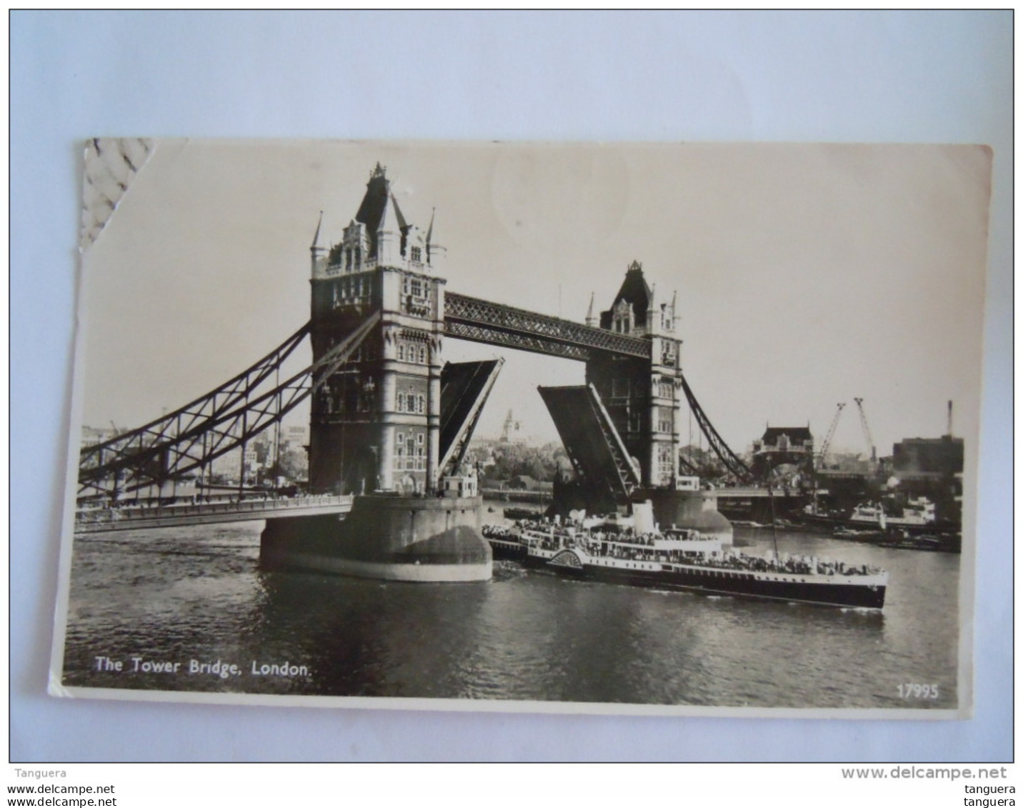 London Tower Bridge Used 1951 Salmon Series - River Thames