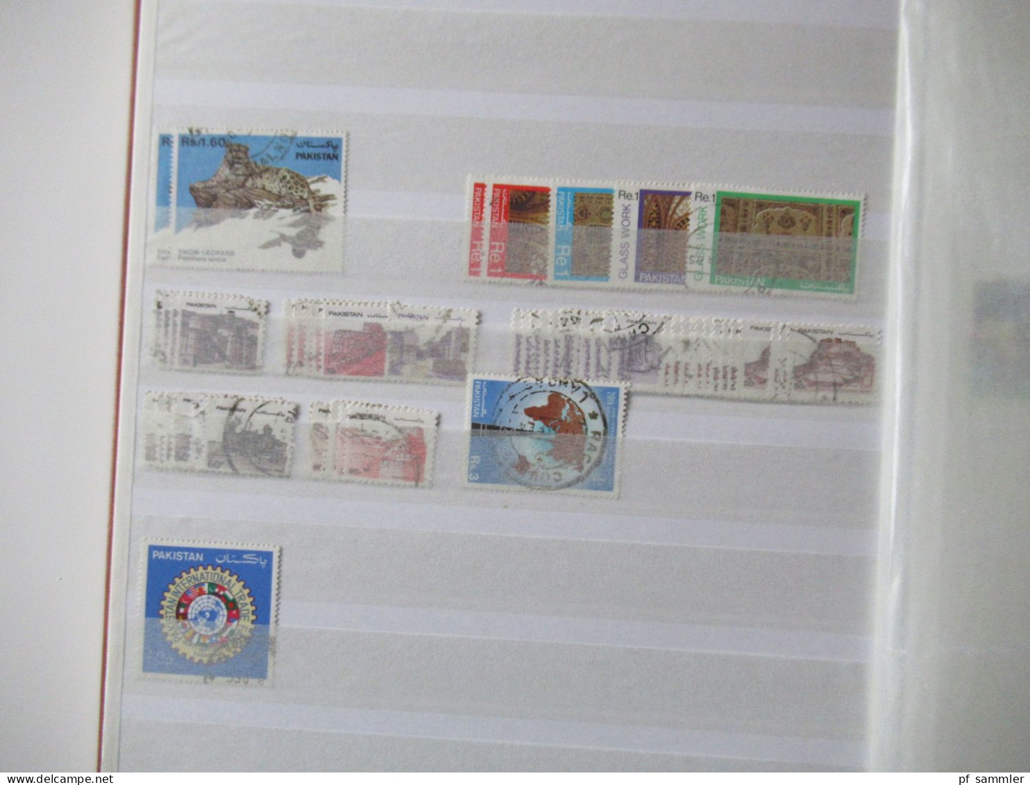 Sammlung / Lagerbuch Asien Pakistan ab India Postage mit Aufdruck - ca. 2012 viele gestempelte Marken / Fundgrube!!