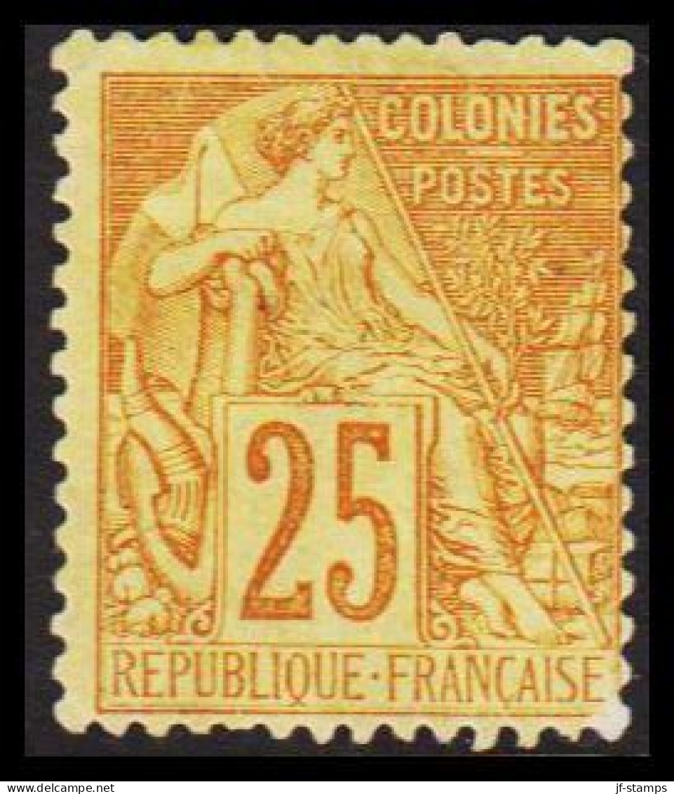 1881-1886. COLONIES FRANCAIS. 25 C COLONIES POSTES. No Gum. - JF537341 - Andere & Zonder Classificatie