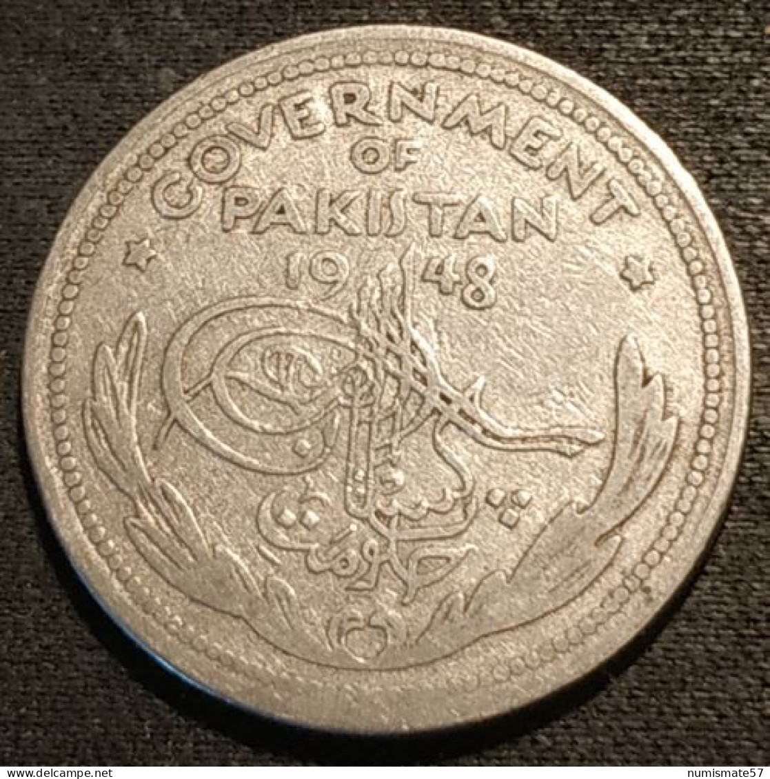 PAKISTAN - ½ - 1/2 - HALF RUPEE 1948 - KM 6 - ( ROUPIE ) - Pakistan