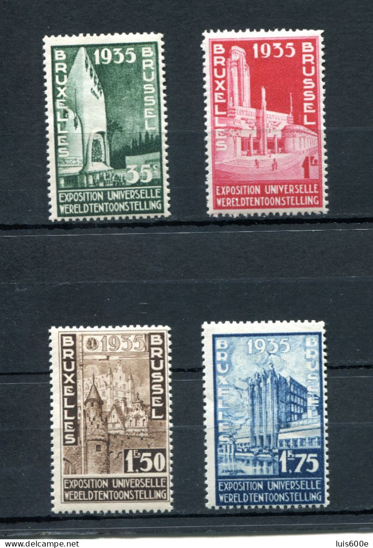 1934.BELGICA.BELGIQUE.YVERT 386/89**.NUEVO SIN  FIJASELLOS(MNH).CATALOGO 65€ - 1934-1935 Leopold III