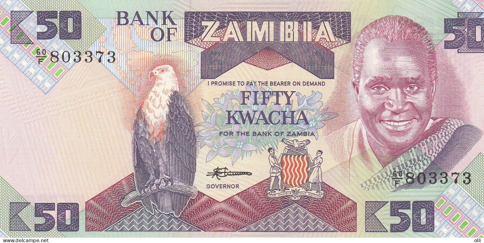 Zambia 50 Kwacha  ND/1980-1988 P-28  UNC - Zambie