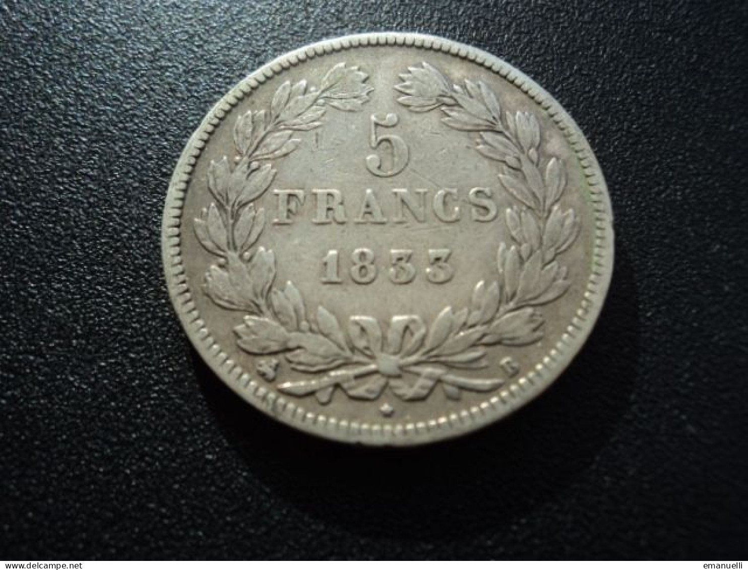 FRANCE : 5 FRANCS   1833 B   *    F.324 / KM 678 / KM 748.2     TB - 5 Francs