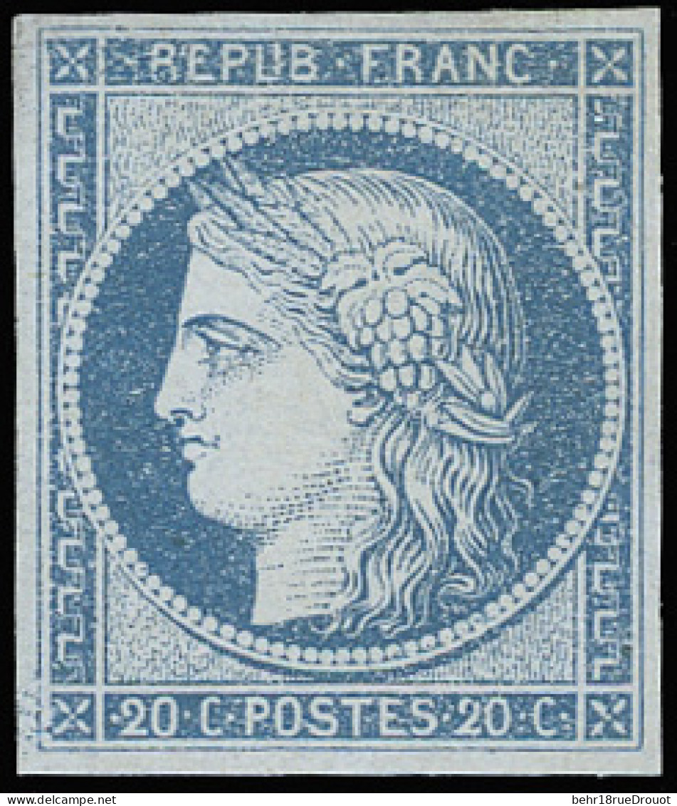 * 8b - 20c. Bleu Clair S/azuré Dit "ASTRUC". Non émis. SUP. - 1849-1850 Ceres