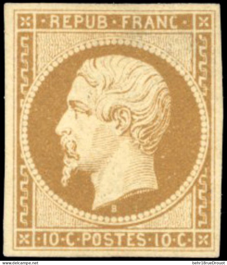 (*) 9 - 10c. Bistre-jaune. Fraîcheur Exceptionnelle. SUP. - 1852 Louis-Napoléon