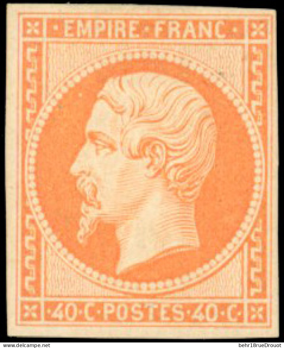 * 16a - 40c. Orange Vif. Trace Infime De Charnière. SUP. - 1853-1860 Napoléon III