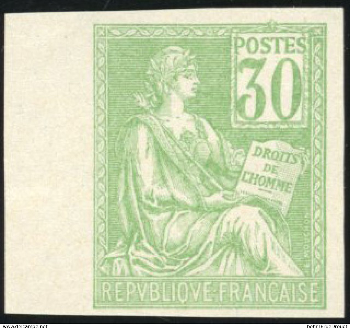 (*) 112 - Essais Type Mouchon. 7 Valeurs. Bord De Feuille Dont 30c. Vert. TB. - Autres & Non Classés