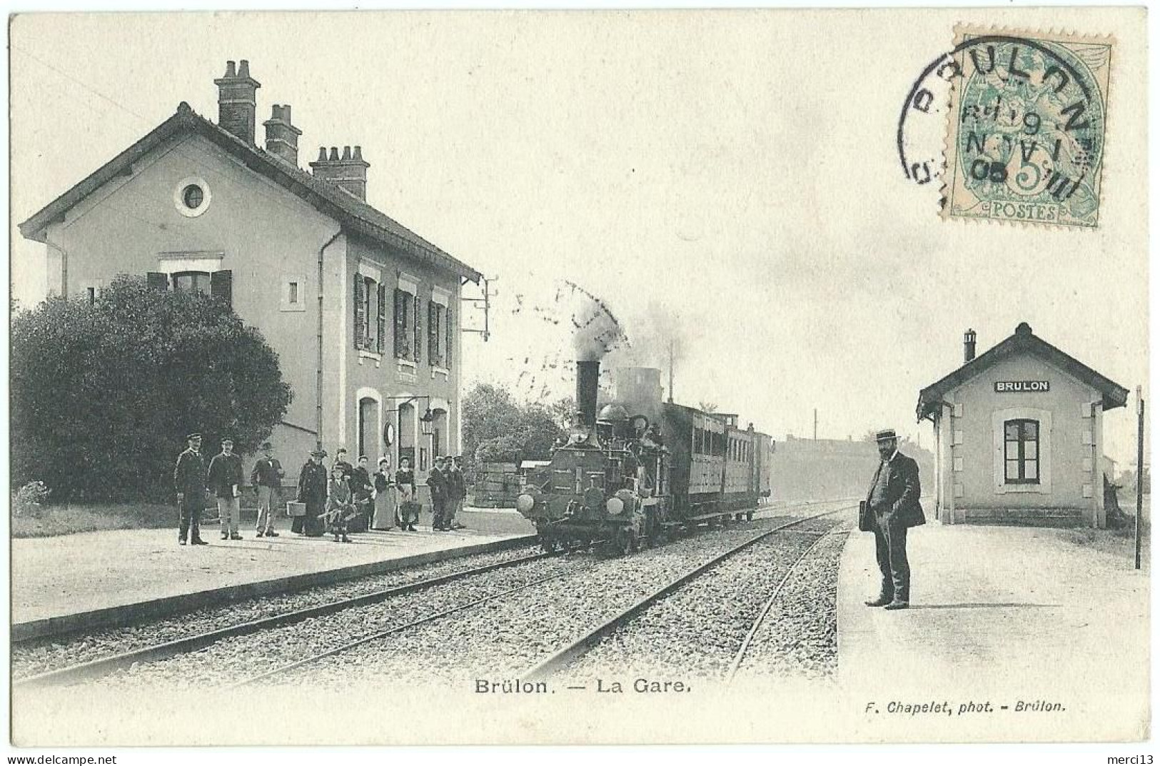 BRULON (72) - La Gare. F. Chapelet, Phot., Brülon. - Brulon