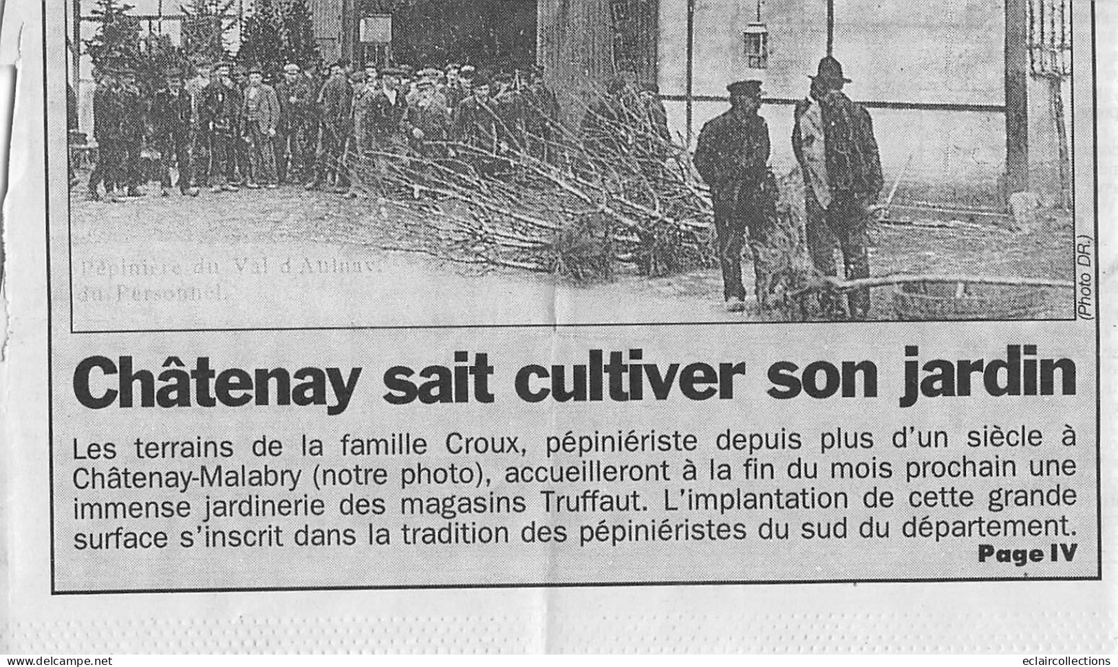 Chatenay Malabry            92       Pépinière Du Val D'Aulnay   Appel Du Personnel         (voir Scan) - Chatenay Malabry