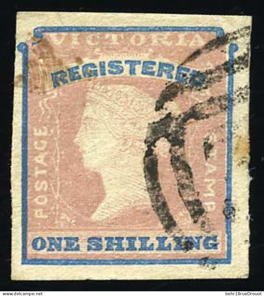 Obl. SG#34 - Registered. 1s. Rose Pink And Blue. REGISTERED. Used. VF. - Other & Unclassified