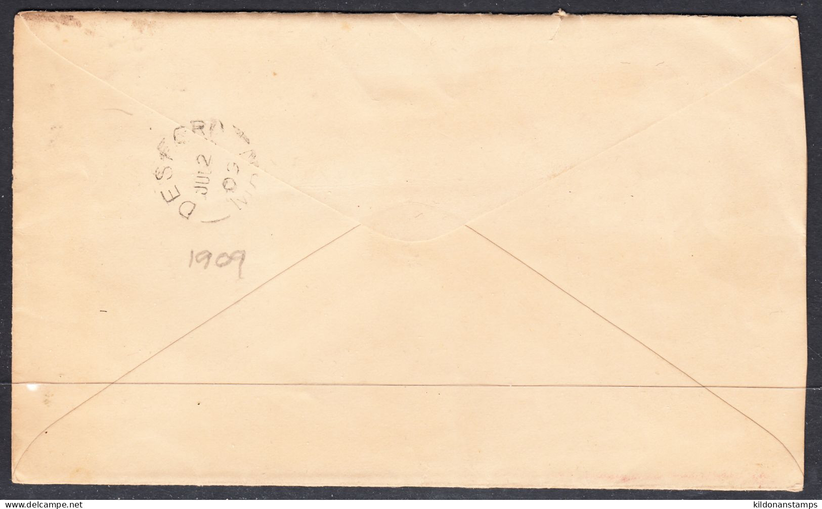 Canada Cover, Desford Manitoba, Jul 2 1909, See Notes, A1 Broken Circle Postmark, From Wawanesa MB - Covers & Documents