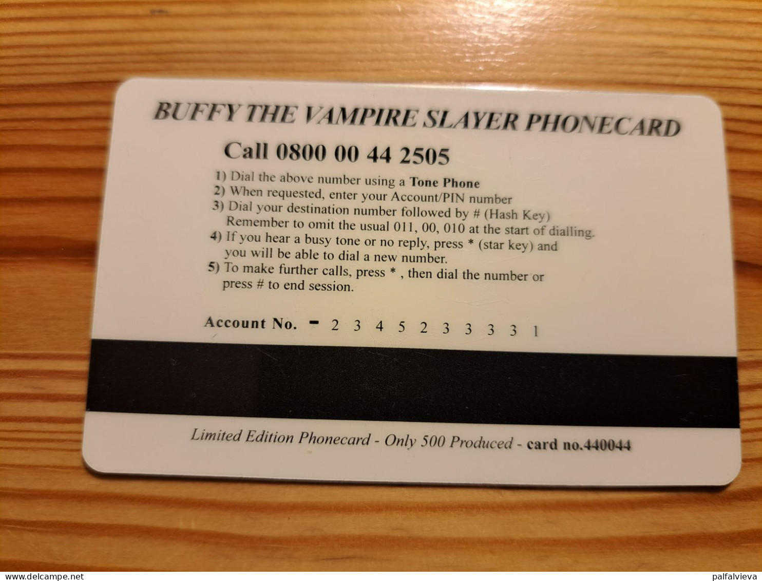 Prepaid Phonecard United Kingdom - Buffy The Vampire Slayer - Emissions Entreprises