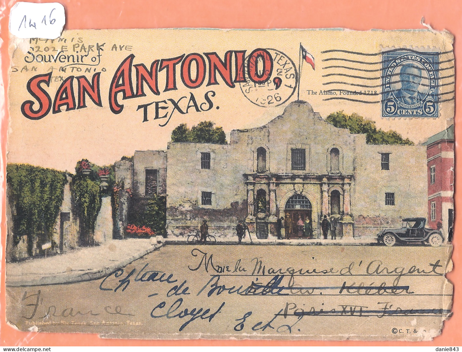 Carte Dépliant Ancienne - 16 Vues Recto Verso Format 10/15 - ETATS UNIS - SAN ANTONIO - Couverture The Alamo (abimée) - San Antonio