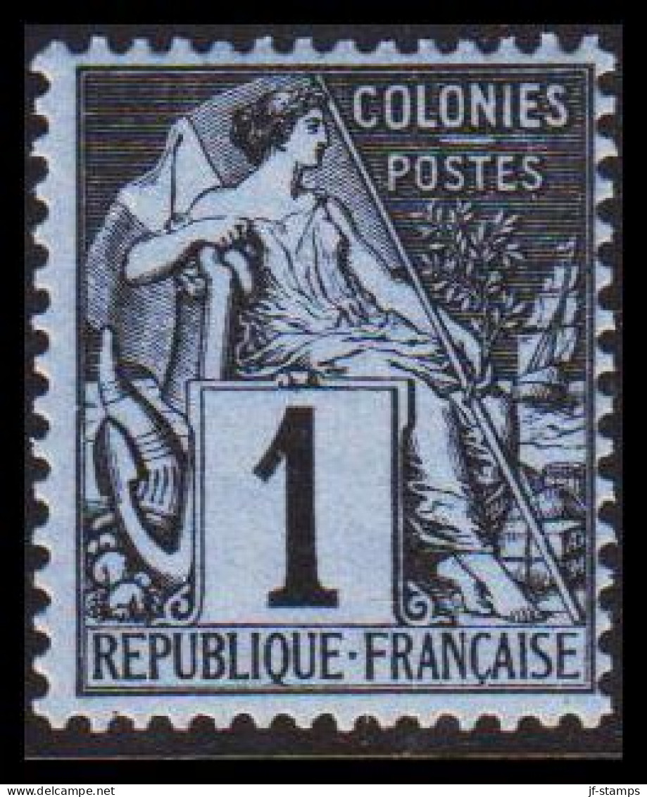 1881-1886. COLONIES FRANCAIS. 1 C COLONIES POSTES. Hinged. - JF537360 - Andere & Zonder Classificatie
