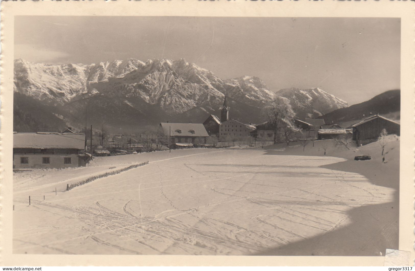 D8678) Wintersportplatz LEOGANG 840m - Tolle Alte FOTO AK - Tief Verschneite Ansicht - Leogang