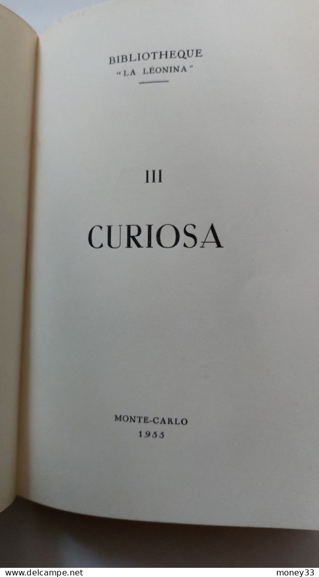 Lot de deux livres de la bibliothèque Arpad Plesch  " La Léonina " Catalogue général et curiosa 1955 édition Monte-Carlo