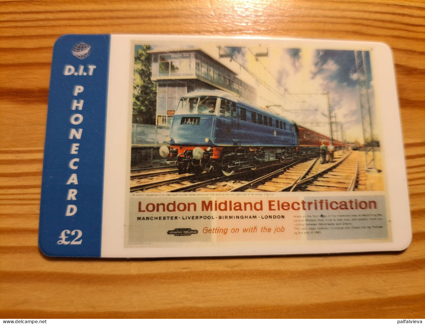 Prepaid Phonecard United Kingdom, D.I.T. - Historic Poster, Train, Railway - Emissions Entreprises