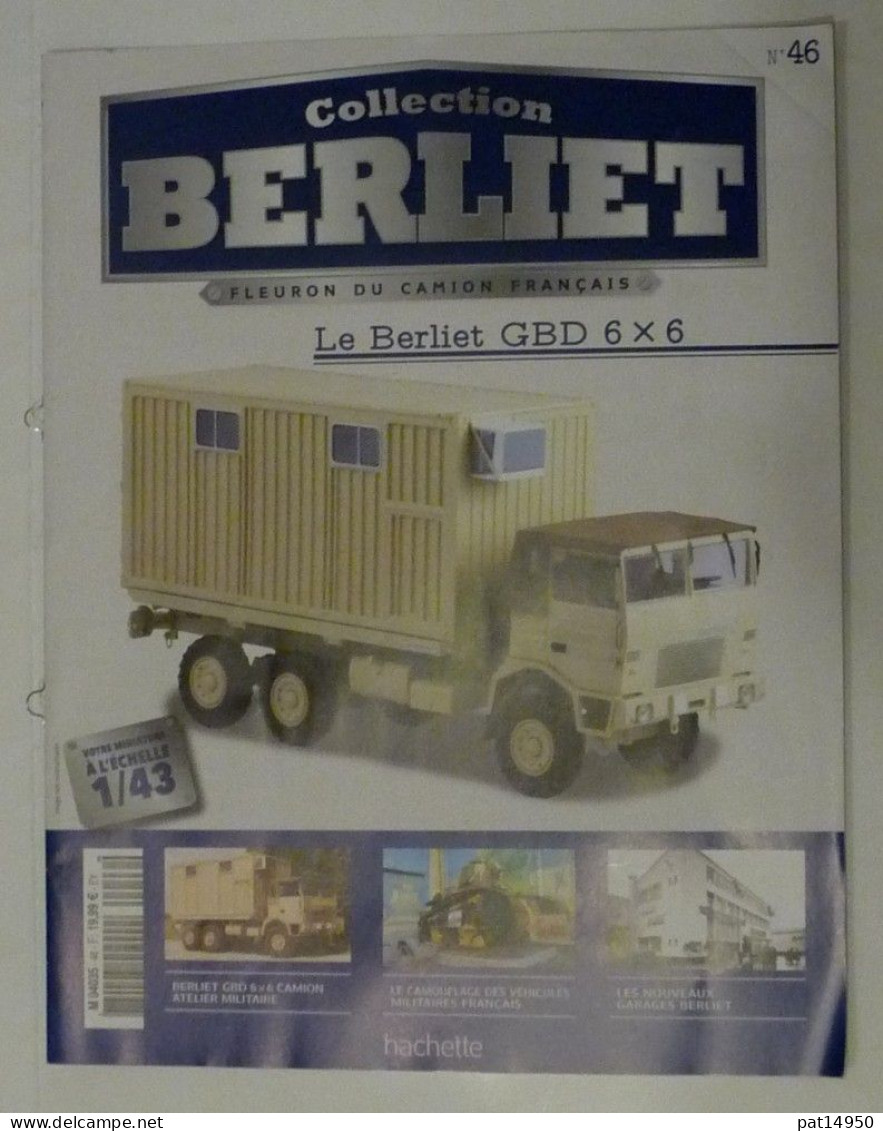 PAT14950 FASCICULE Du BERLIET GBD 6x6 No 46 HACHETTE - Catalogues