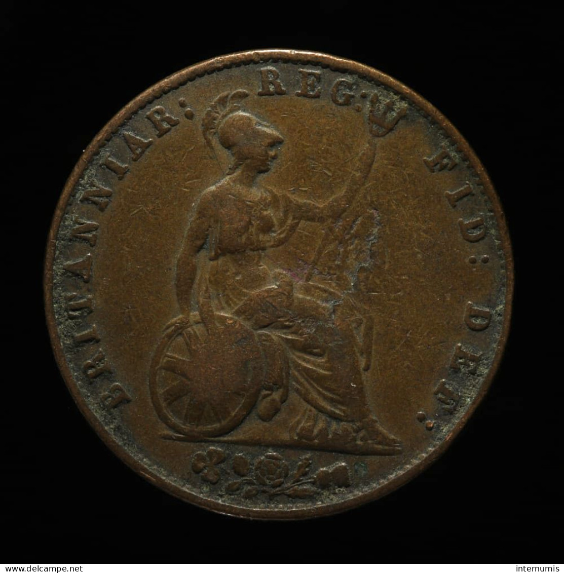 Grande-Bretagne / United Kingdom, Victoria, 1/2 Penny, 1844, Cuivre (Copper), TB (F), KM#726, S. 3949 - C. 1/2 Penny