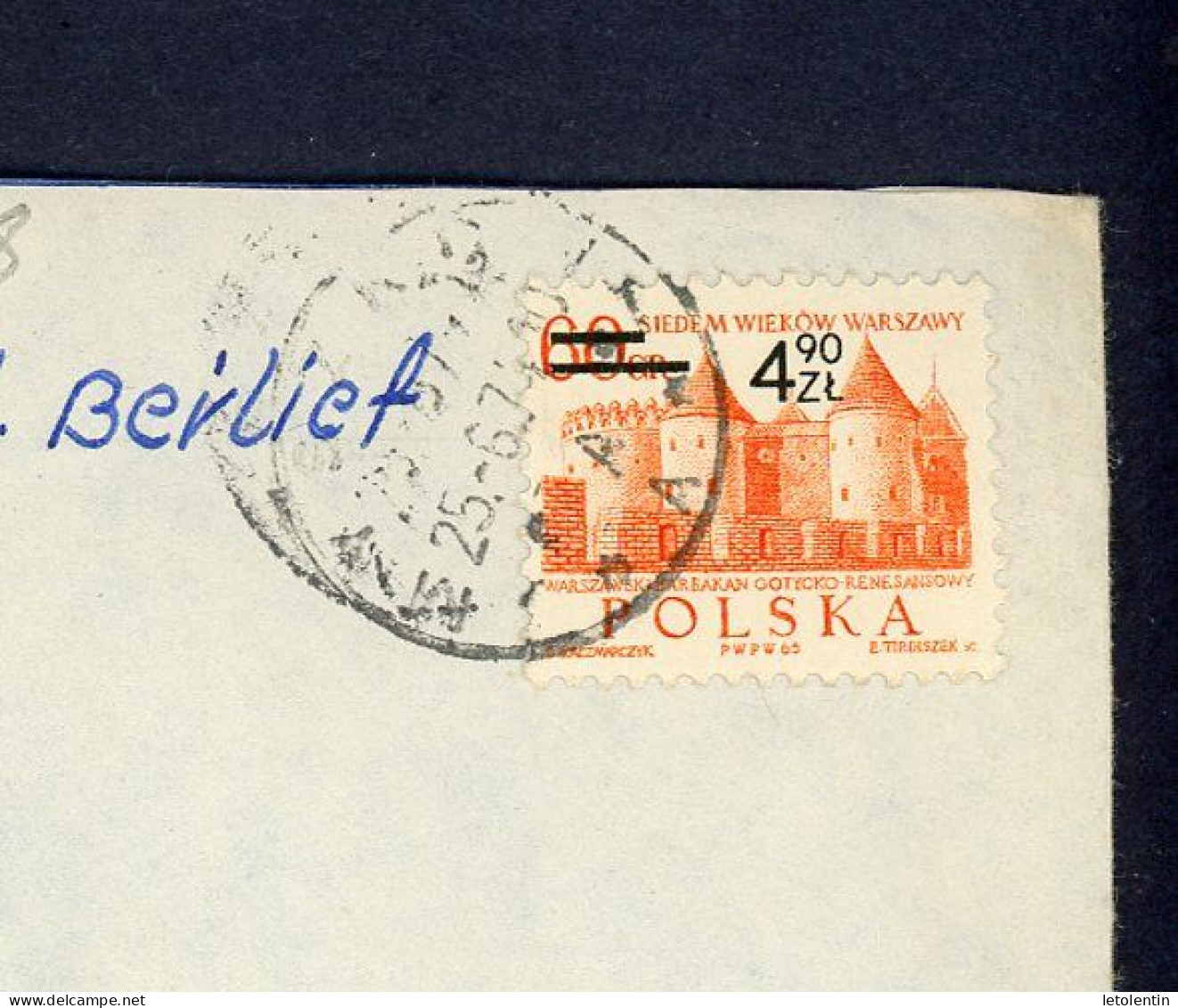 POLOGNE-    - N° Yt > Voir Scan SUR LETTRE POUR LA FRANCE Obli. DE 1967 - Storia Postale