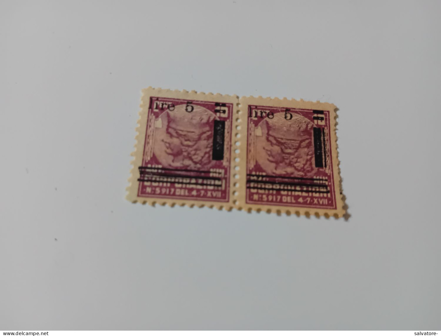 COPPIA MARCHE DA BOLLO CORPORAZIONI SOPRASTAMPATE - Revenue Stamps