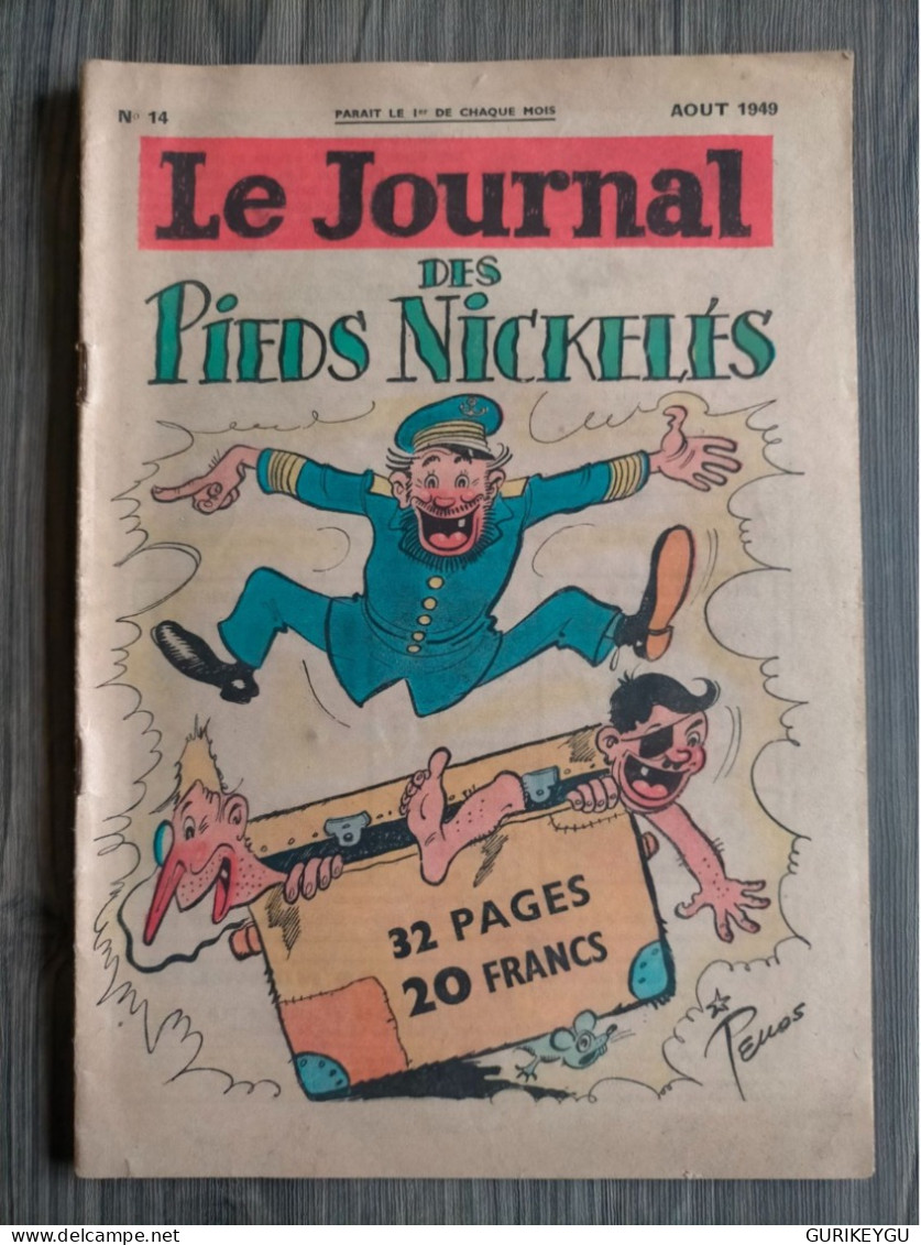 Le Journal Des Pieds Nickelés N° 14 PELLOS  08/1949 BIBI FRICOTIN Aux JO Les Pieds Nickeles - Pieds Nickelés, Les