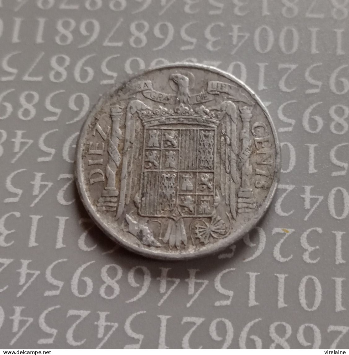 ESPAGNE DIEZ CENTS  1945 N° 230D - 10 Céntimos