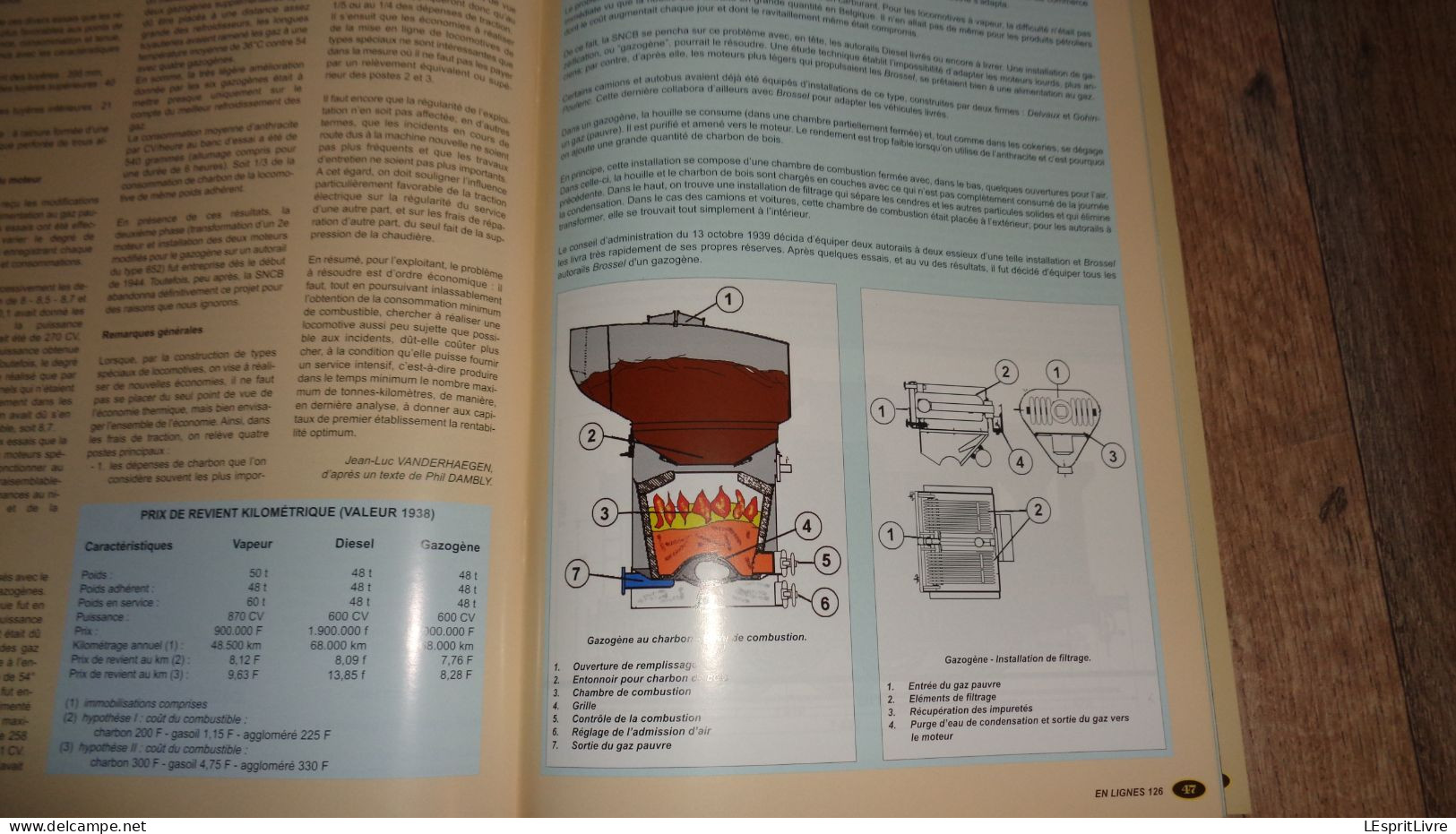 EN LIGNES Revue Ferroviaire N° 126 SNCB NMBS Chemins de Fer Locomotive à Gazogène Nord Belge Voitures Tramways Franco