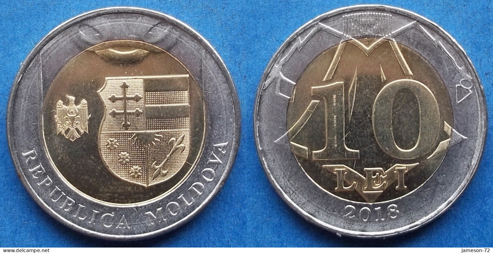MOLDOVA - set 4 coins: 1, 2, 5, 10 lei 2018 "Coat of Arms of the Moldavian Pri" KM# 10 Republic (1991) - Edelweiss Coins