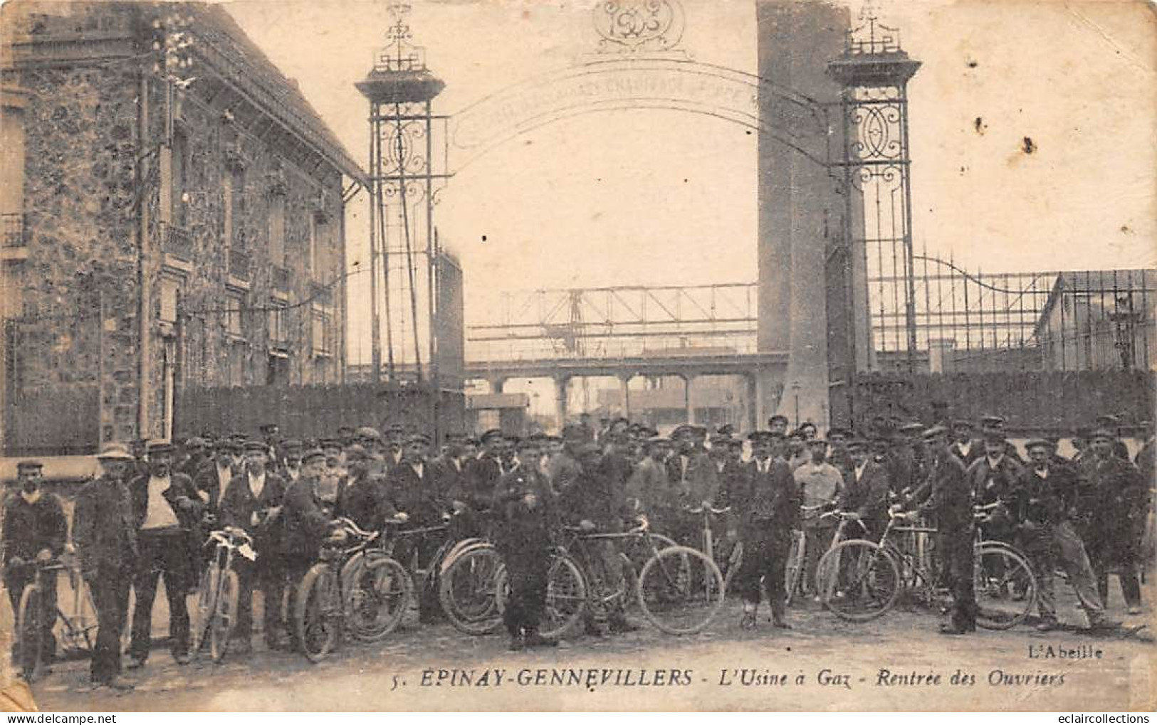 Epinay- Gennevilliers     92        Usine A Gaz . Rentrée Des Ouvriers .  (voir Scan) - Gennevilliers