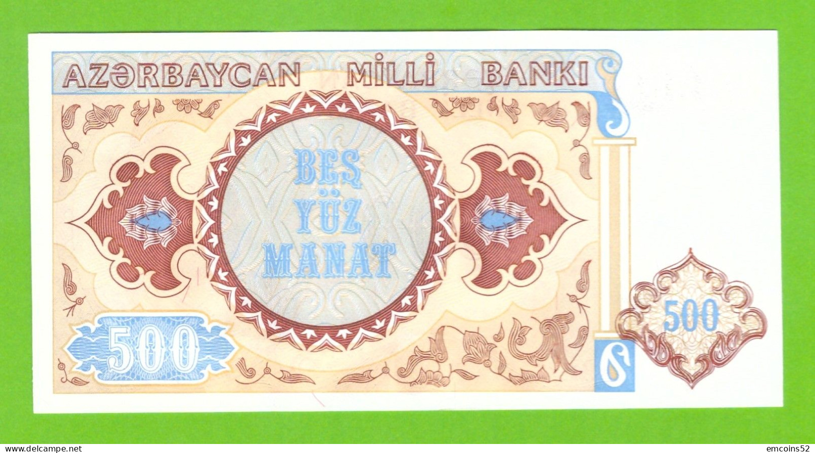 AZERBAIJAN 500 MANAT 1993  P-19b  UNC - Azerbeidzjan