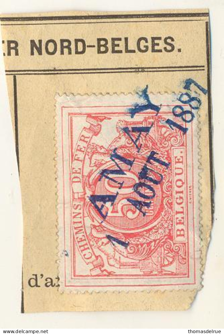 Be243 : AMAY(= NORD BELGE )SP 11: Op Fragment Spoorwegdocument : Met Complete Stempel: - Documenten & Fragmenten