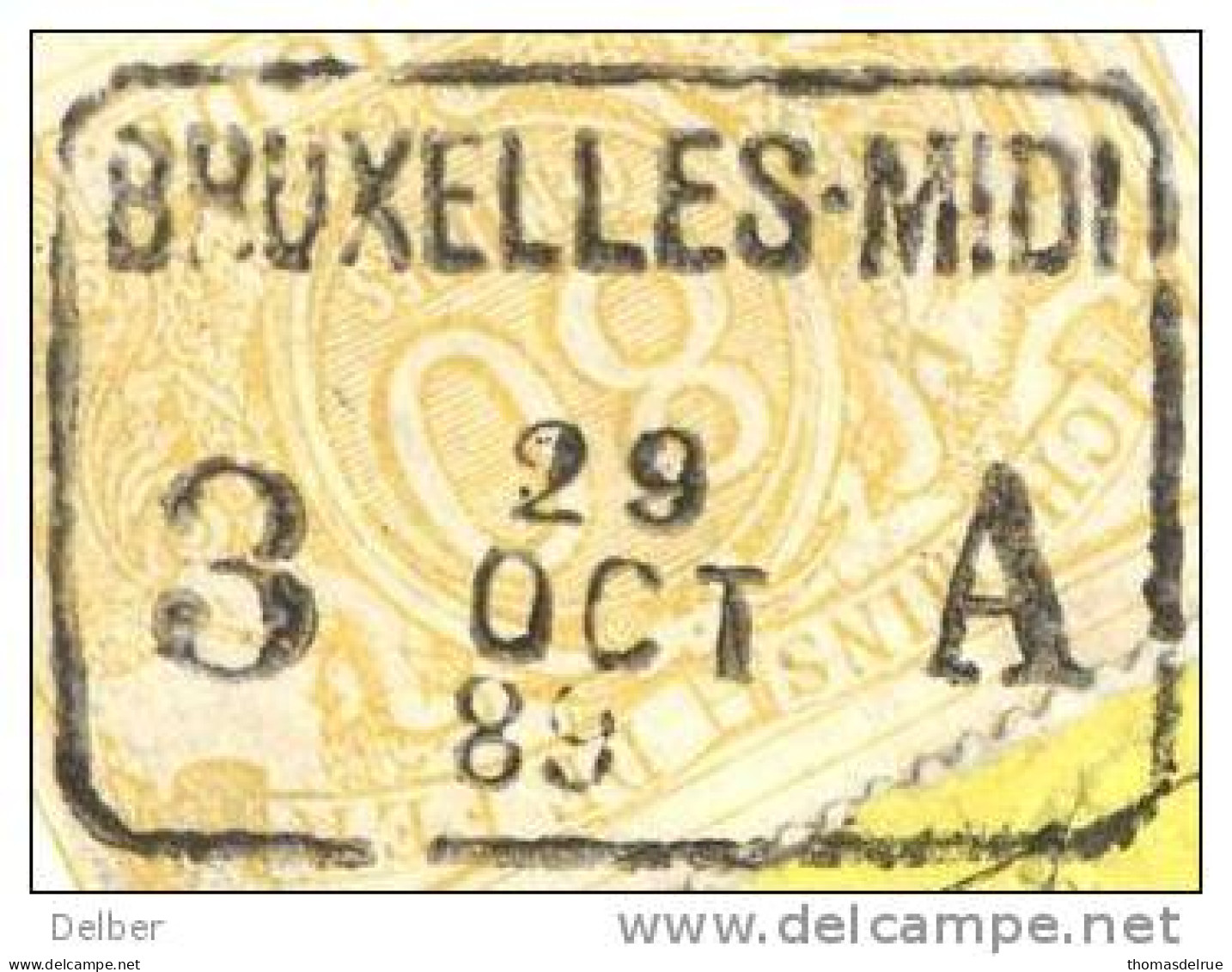 _V860:BRUXELLES-MIDI 3 __A  29 OCT 89  > Basel: SP12/ Fragment Met  " étiquette " : PETITS PAQUETS:19: - Documents & Fragments