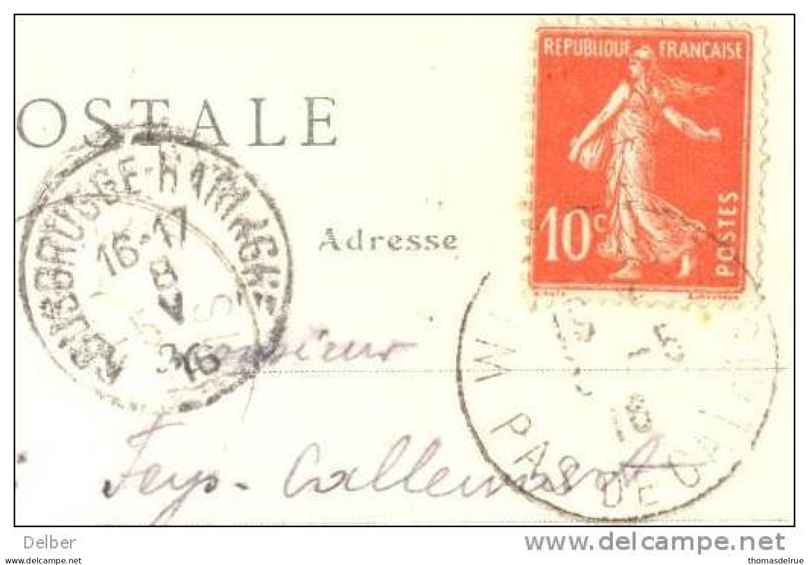 _G981: Carte Postale38-HALINNES -L'Eglise: 10c Sem. > Rousbrugge - AK: ROUSBRUGGE-HARINGHE 8 V 16: BIER - BROUWERIJ - Unbesetzte Zone