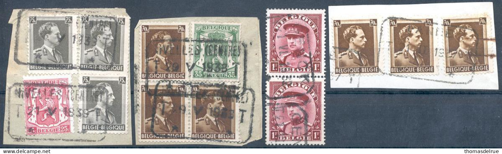 Sw156: Varia: Enkele Telegraafstempels - 1934-1935 Leopold III