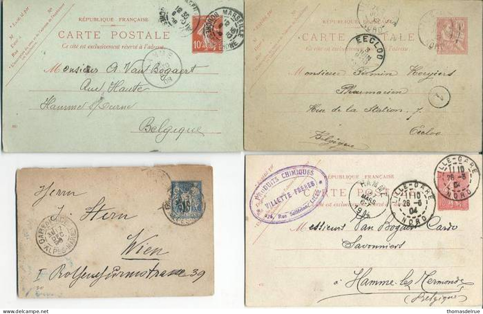 Nq10:lot: 12 Cartes - Konvolute: Ganzsachen & PAP