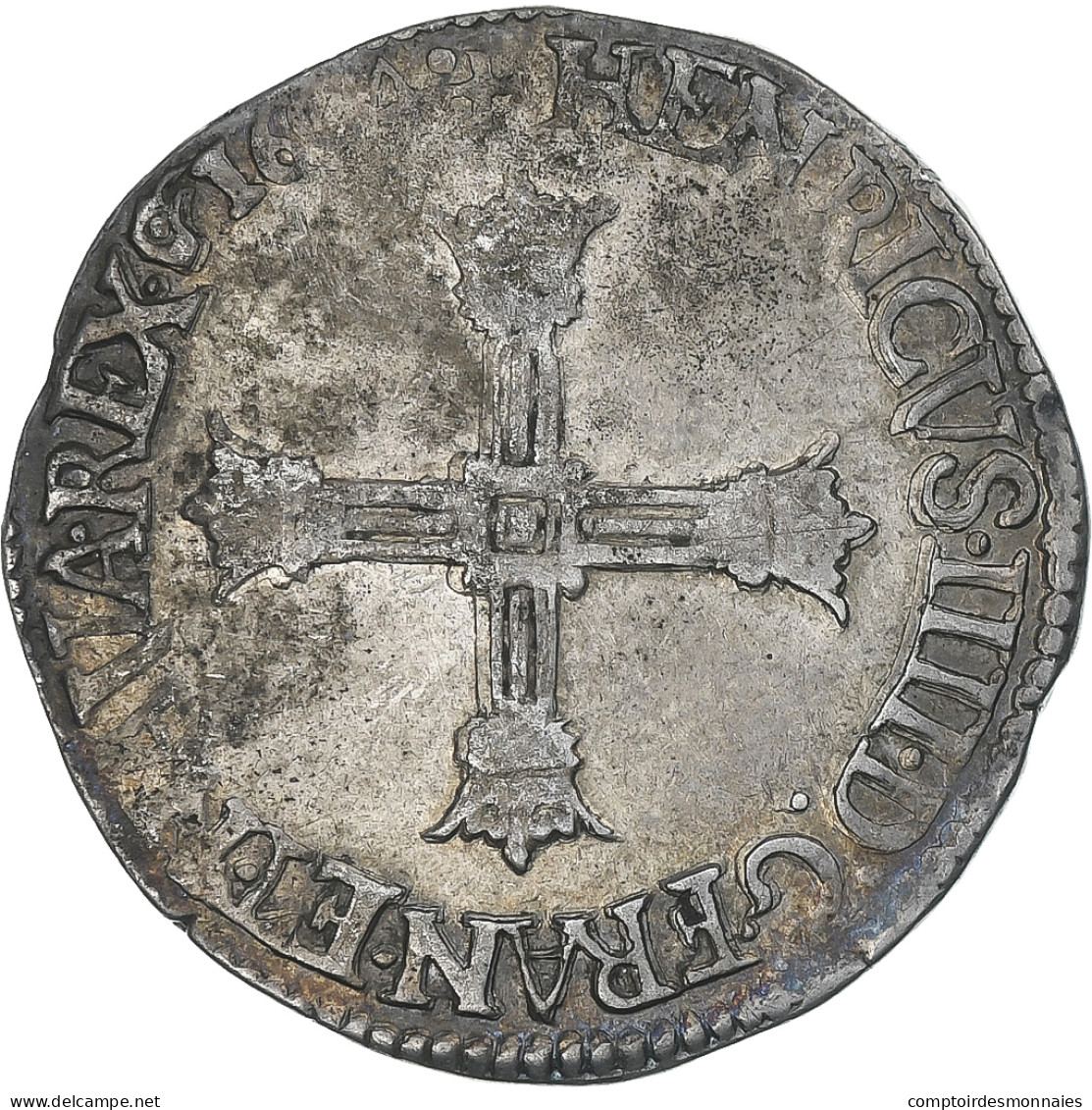 France, Henri IV, 1/4 Ecu, 1604, Saint-Lô, TTB, Argent, Gadoury:596A - 1589-1610 Henry IV The Great