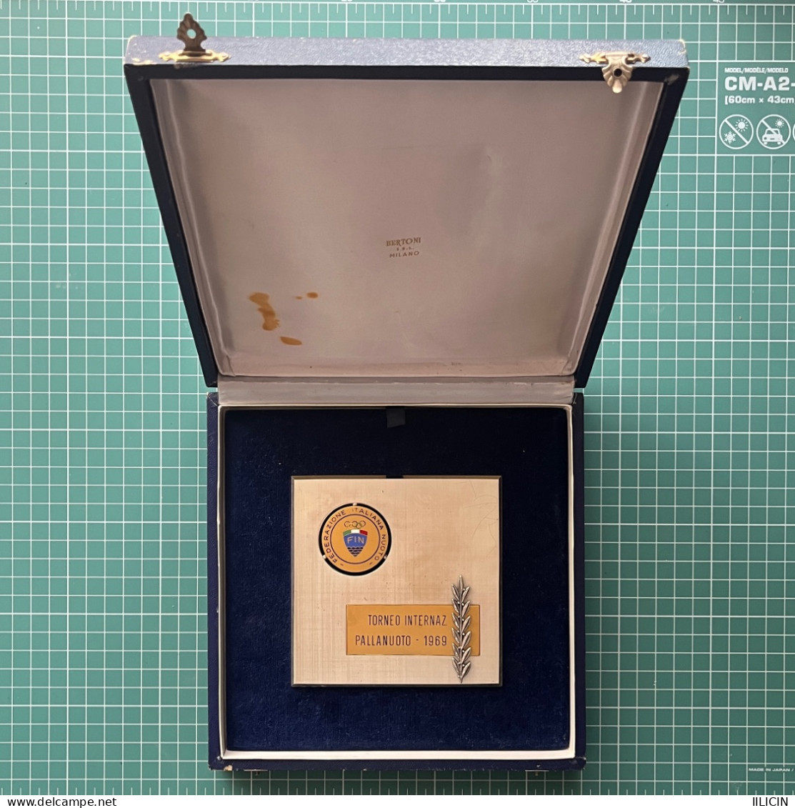 Medal Plaque Plakette PL000377 Waterpolo International Tournament 1969 Italy Swimming Federation Association FIN - Schwimmen