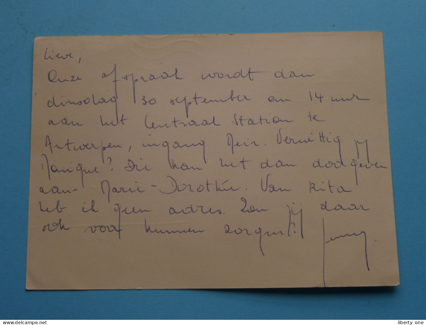 Publi " LEVIS Jeans > Importextila Brussel " ( Zie Scan ) Gele Briefkaart 1969 ( Publibel 2368 N ) ! - Lettres & Documents