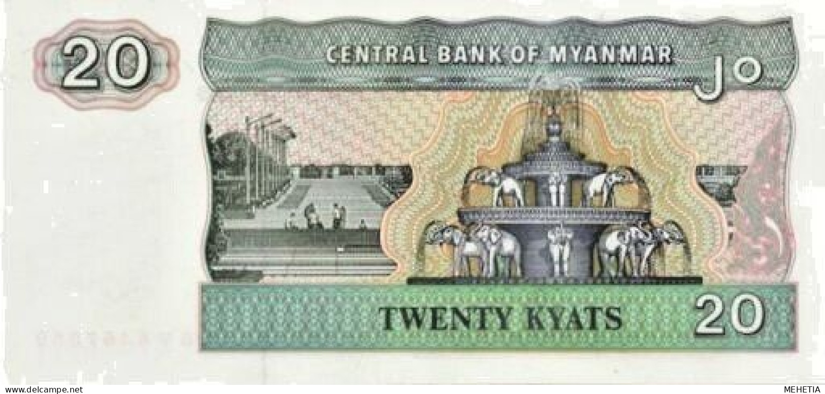 B️irmanie Burma Liasse De 100 X 20 Kyat 1994 UNC Lion Mythic / Temple Builders - Myanmar