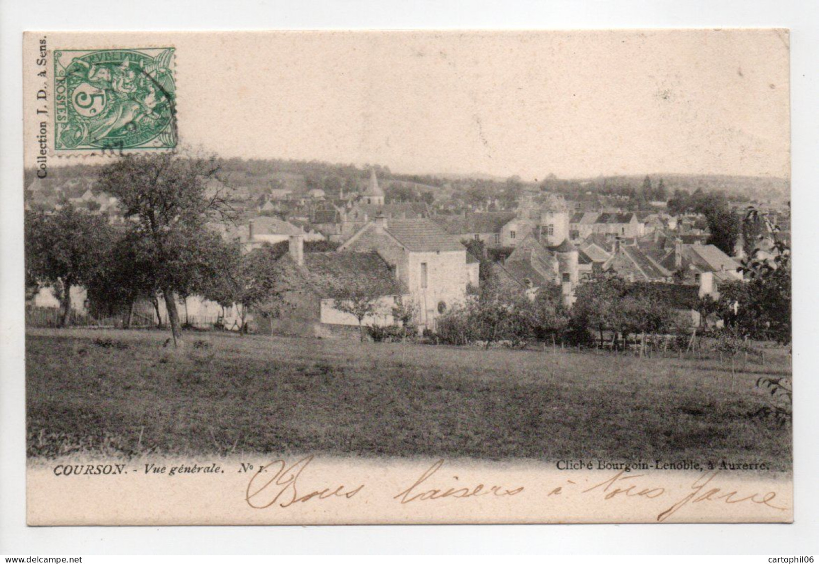 - CPA COURSON (89) - Vue Générale N° 1 - Collection J. D. - - Courson-les-Carrières