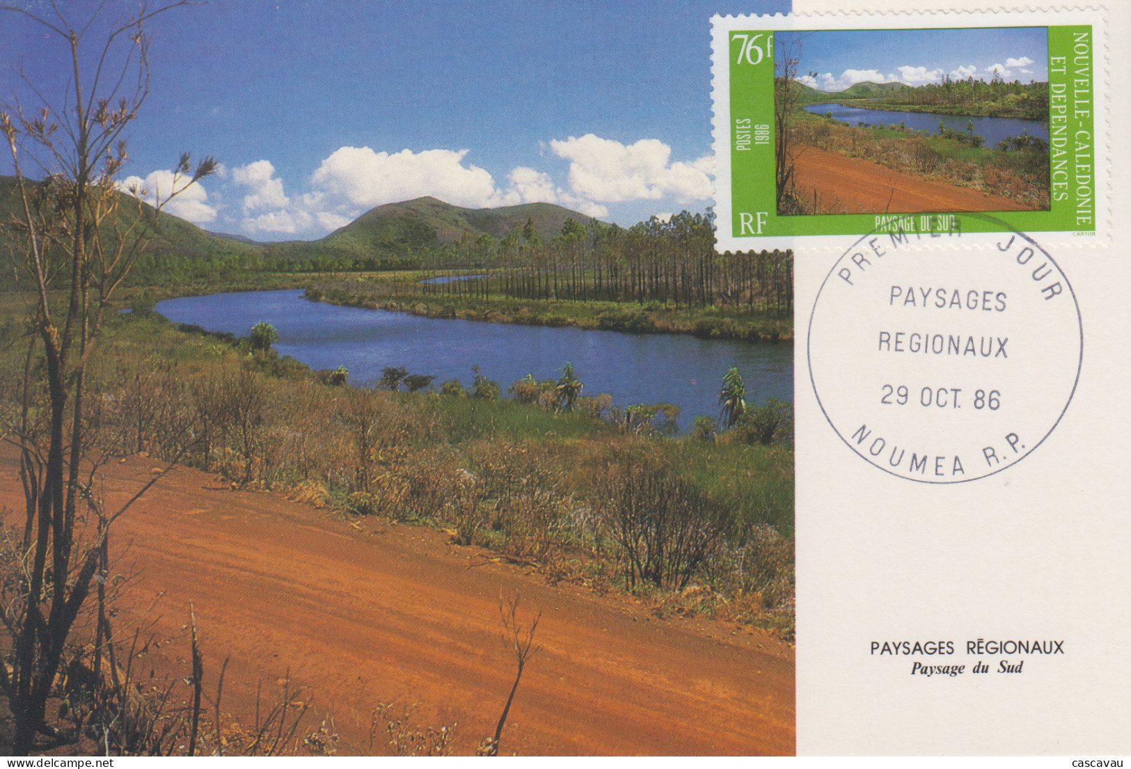 Carte  Maximum  1er  Jour   NOUVELLE  CALEDONIE   Paysages  Régionaux   1986 - Tarjetas – Máxima