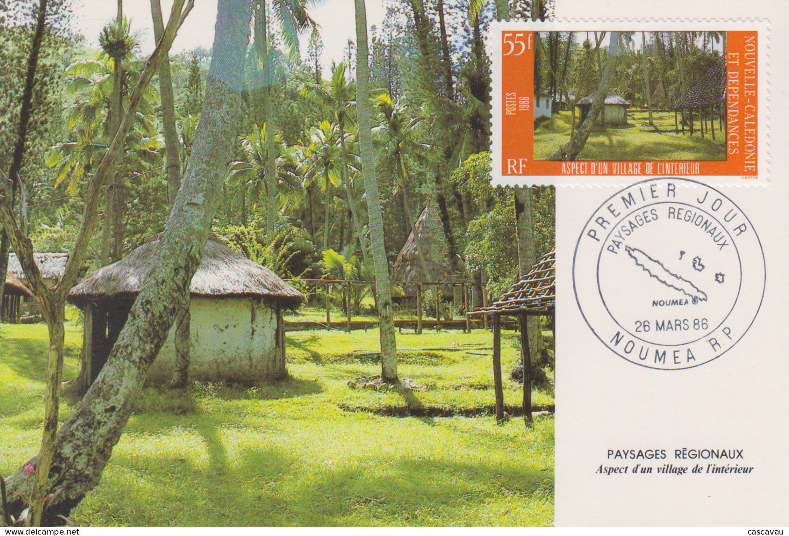 Carte  Maximum  1er  Jour   NOUVELLE  CALEDONIE   Paysages  Régionaux   1986 - Tarjetas – Máxima