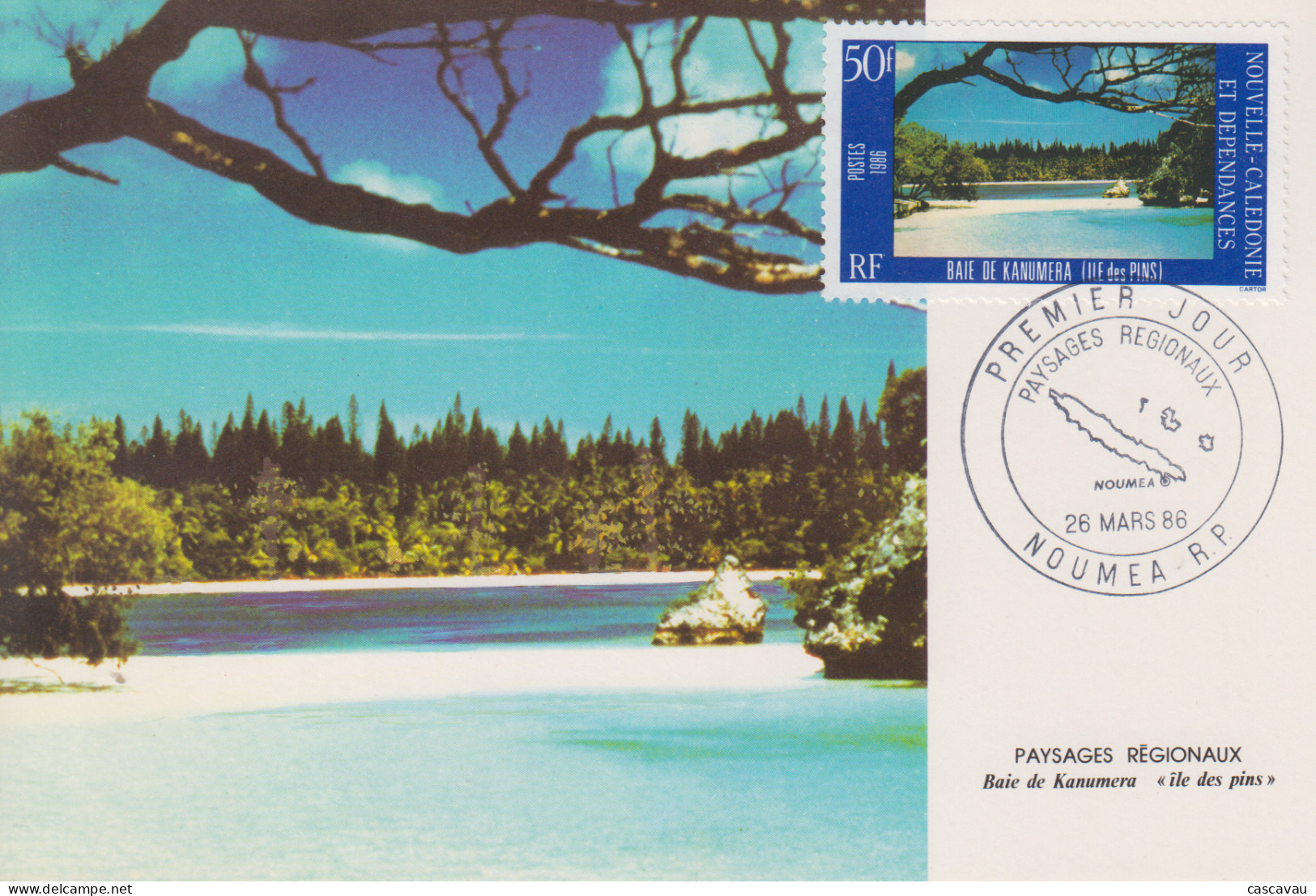 Carte  Maximum  1er  Jour   NOUVELLE  CALEDONIE   Paysages  Régionaux   1986 - Maximum Cards