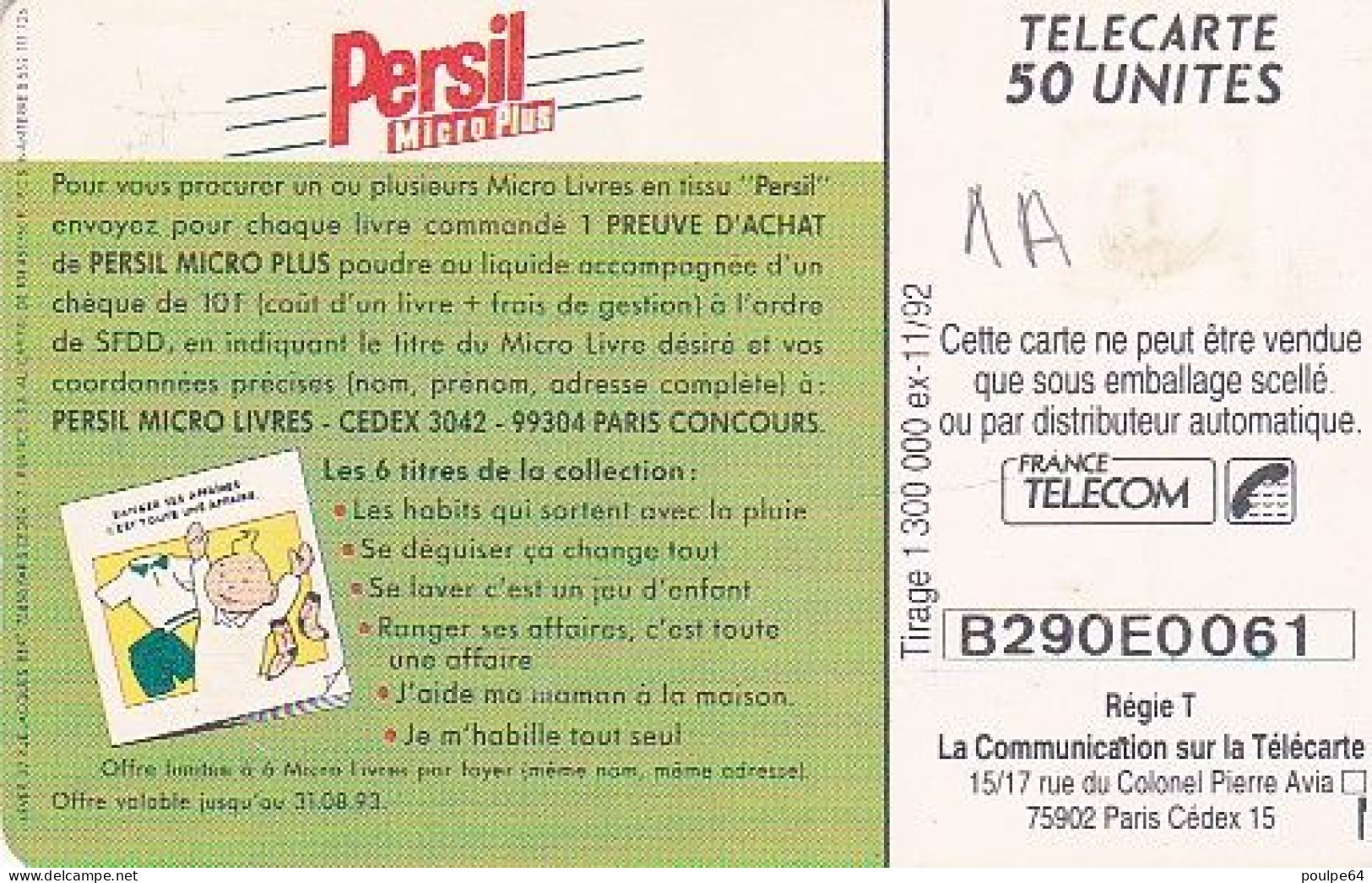 F303 - 11/1992 - PERSIL MICRO PLUS - 50 GEM1A - 1992